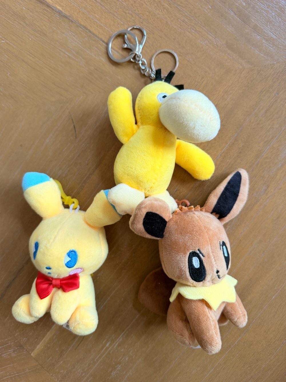 Pokémon set of 3 keychains